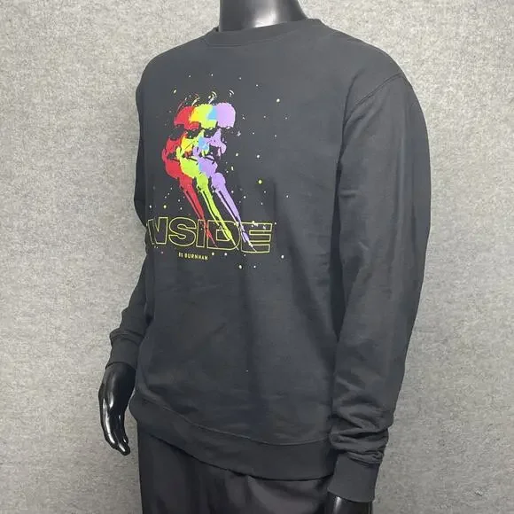 Bo Burnham Mens Large Black Inside Tour 2020-2021 Crewneck Graphic Sweatshirt - Picture 6 of 9